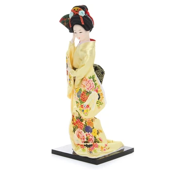 KiWarm Retro Japonski Kabuki Kimono Lutka Kip Figurice Okraski za Dom, Soba Hotel Desk Omare Dekor Umetnostne Obrti Darilo 30 cm