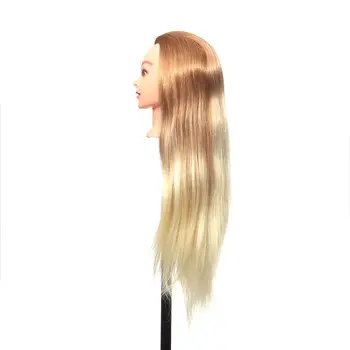Barva las glavo lutke za frizerje sintetičnih glavo pričeske Ženski Manekenka Frizerski Styling Vlaken Usposabljanje Glavo