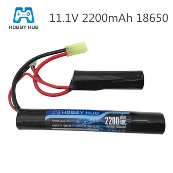 1 kos Hobi Hub Moč RC Lipo baterije 11.1 V 2200MAH 40C 2 celic AKKU Mini Airsoft Pištolo Baterije RC model 40C