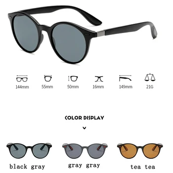 LongKeeper Polarizirana sončna Očala Ženske Moški Retro Okrogla sončna Očala Moški Vožnje Šport Očala UV400 Gafas de sol
