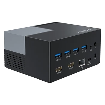 Wavlink Univerzalni USB C Razširitveno Postajo 4K Dvojni Zaslon Z 4xUSB 3.0 65W PD Polnjenje Gigabit Ethernet Dock Za Windows, Mac OS