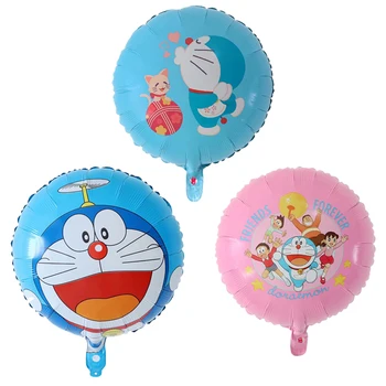 10pcs 18 inch mačka Folija Baloni Dekor Otroci Stranka Globos Rojstni dan Folijo Helij Napihljivi Doraemon Jingle Mačka Baloni otroci igrače