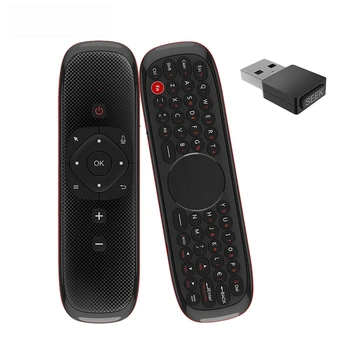 W2 Fly Mouse Daljinski upravljalnik 2.4 G Zraka, Miške, Tipkovnice Presspad+Glas Funkcija za Android TV Box Smart TV