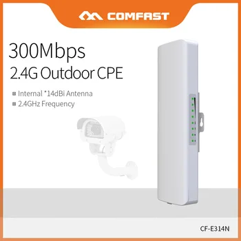 Comfast Prostem CPE Most 300Mbps Dolgo Vrsto Signala Booster Extender 3km 2.4 G WI-FI Antena 2*14dbi Nanostation CF-E314NV2