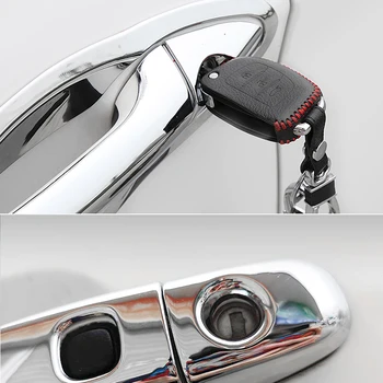 Za Peugeot 208 2012 20132016 2017 2018 2019 Luxuriou Chrome Vrat Ročaj Kritje Trim Avto Set za oblikovanje Pričeske Pribor ABS
