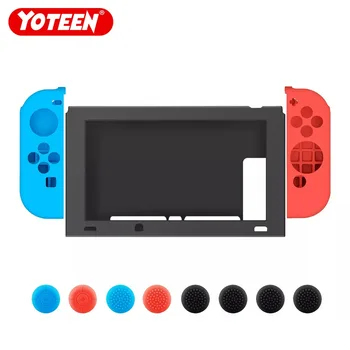 Yoteen Gume 1 Nastavite Primeru Za Nintendo Stikalo Silikonski Mehko Zaščitni Pokrov Z Veseljem-Con Palcem Kape Stick