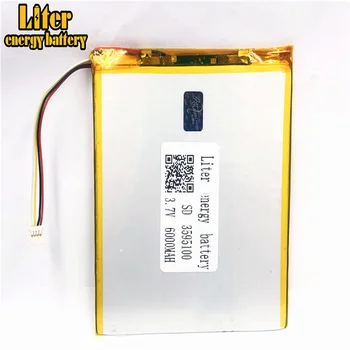 Plug 1.0-4P PC 3,7 V 3595100 6000mah za Polnjenje lipo baterije sončne li ion, litij-polimer baterija s PCM
