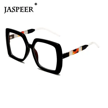 JASPEER Moda Oversize Kvadratnih Očala Okvirji Ženske Luksuzne blagovne Znamke Oblikovalec Jasno, Leče Očala Moških Debel Velik Okvirji za Očala