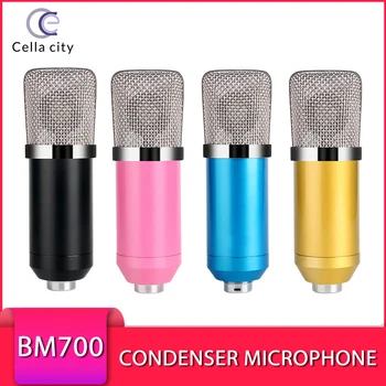 BM 700 Kondenzatorskega Mikrofona, Kompleti za Žično Karaoke Strokovno Mikrofon z Mic Stojalo za Računalnik Studio Snemanje Braodcasting