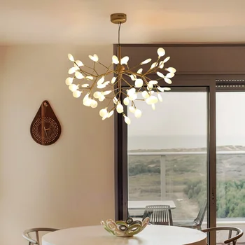 Postmoderni LED lestenec, Nordijska dnevna soba začasno razsvetljavo doma napeljave restavracija viseče luči spalnica obesek svetilke