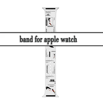 Mehke Silikonske Šport Watchband Za Apple Watch 5/4/3/2/1 38 mm 42mm Natisnjeni vzorec Gume Trak Za iwatch Serije 4 5 44 mm 40 mm