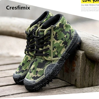 Cresfimix zapatos hombre moški modni udobno trajne proti drsenju visoki čevlji moški priložnostne ulica zeleni čevlji kul čevlji c2689