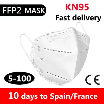 5-100 kozarcev ffp2mask Večkratno uporabo kn95 maske ce certifikatom za odrasle ffp2reutilizable mascherine KN95 Mascarillas Obraz maske, Zaščitne Maske