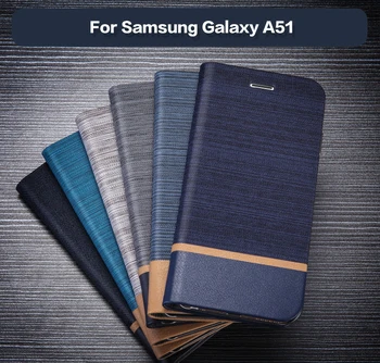 PU Usnje Denarnice Ohišje Za Samsung Galaxy A51 Poslovni Telefon, Ohišje Za Samsung Galaxy A51 Knjige v Primeru Mehke Silikonske Zadnji Pokrovček