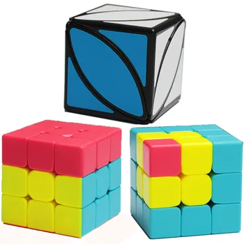 3x3x3 Listov Obliko Samorog Magic Cube Ni Pisane Nalepke Hitrost Kocka Puzzle Igrača Izobraževalne Igrače Za Otroke Darilo