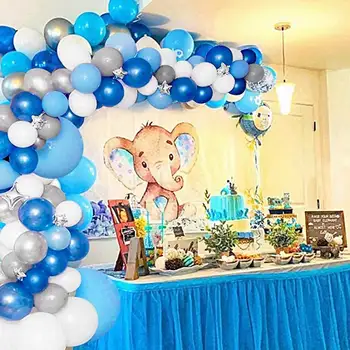 134pcs blue balon poročno dekoracijo venec arch kit konfeti helij balon birthday party boy baby tuš igrača