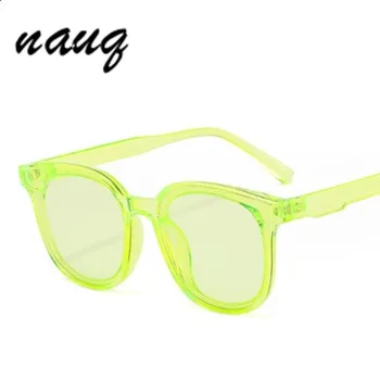 Nova moda Fluorescentno zeleno sončna očala moških 2020 luksuzne blagovne znamke retro kvadratnih sončna očala moški stranka maturantski jasno odtenki ogledalo