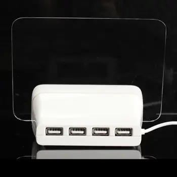 Digitalna Ura LED Despertador Fluorescentna z Message Board 4 Port USB Hub Desk Tabela Ura S Koledarjem Modra