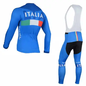 Italia modra pozimi nastavite runo toplotne kolesarjenje ciclismo ropa ekipa kolesarjenje oblačila MTB Kolesarske dirke kolesarjenje športna oblačila
