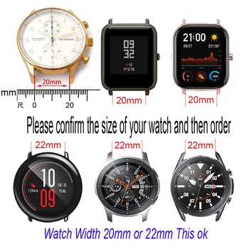 Usnje Watchband Za Xiaomi Huami Amazfit Bip S U Lite GTS 2 Mini GTR 47mm/42mm Stratos 3 2s Tempo Zapestnica Trak 20 mm/22 mm