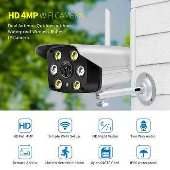 IP Kamera Zunanja Nepremočljiva Bullet IP Kamero full HD 1080P Wifi Brezžična nadzorna Kamera Memory Card Full Color CCTV Kamere