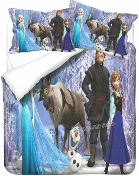 Disney 3D Digitalni Tisk Bedclothes Brušenje Odeja Bedcovers Vzglavnik, Nastavite Zamrznjene Princesa Elsa Posteljnina Vrečko Posteljni Set Darilo