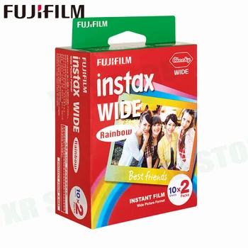 20 Filmov Fujifilm Instax Mavrica Široko Instant Beli Rob Za Fotoaparat Fuji 100 200 210 300 500AF Lomografia fotografija