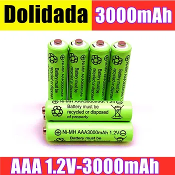 2/4/8/12/20pcs Prvotne AAA 3000 mAh 1,2 V Kakovosti polnilne baterije AAA 3000 mAh Ni-MH polnilna 1,2 V 2A baterije