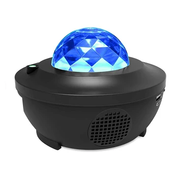Glasovni Nadzor Darila USB Polnjenje Projektor Svetlo Pisane LED Stranka Bluetooth Zvočnik Waterproof Vodni Val Zvezdnato Nebo Božič