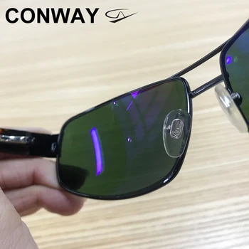Conway sončna Očala za Moške UV Zaščito Zgornji Vrstici Pilotni sončna Očala Pravokotnik Vožnje Očala Kovinske Zlitine Nezlomljiv ročaji očal