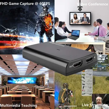 HD Igro Capture Card z Mic Podporo 4K 30P HDMI Vhod/OutputUSB3.0 Nizke Latence Kartico za PS4 Xbox Eno Nintendo Stikalo ezcap266