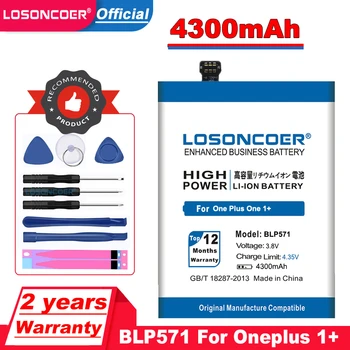 LOSONCOER BLP571 prišlekov 4300mAh Baterija Za Oneplus 1+ En plus Baterija Za NASPROTNEGA Oneplus En Plus 64GB 16GB Baterije