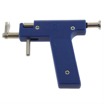 1Pcs Piercing Pištolo Modra Pro Jekla, Ušesa, Nos Popka Prebadanje Telesa Pištolo Orodje Kit 114*86mm
