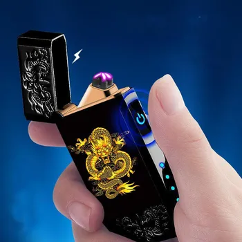 Prstnih dotik USB polnjenje lažji anti-veter ustvarjalne osebnosti omrežja rdeča moški elektronski vžigalnik za cigarete