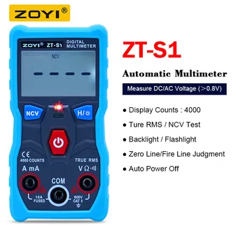 ZOYI ZT-S1 ZT-S2 ZT-S3 ZT-S4 True RMS Multimeter Digitalni LCD 4000 šteje Auto Območju Z NKV PODATKOV DRŽITE in LCD osvetlitev ozadja