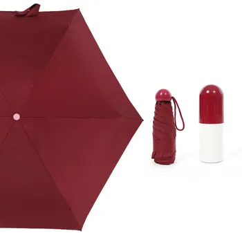 Mini ženske kapsule s čisto dežnik, anti voda postaja dežnik