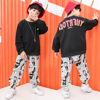 Priljubljen korejski Slog Hlače za Otroke, Fantje Dekleta Jazz Hiphop Ples Kostum Hip Hop, Ples, Oblačila Pop Ulice