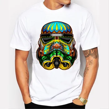 2019 Stormtrooper natisnjeni t-shirt smešno moške tee srajce Hipster O-vratu kul vrhovi