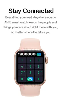 AK76 Pametno Gledati 2021 Bluetooth klic Fitnes zapestnica srčni utrip Moških za ios apple watch pk iwo 13 max pro huawei watch gt 2e