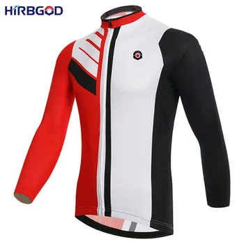 HIRBGOD men ' s long sleeve izposoja obleke rdeče črno belo črtasto maillot majica + hlače dh mtb obrabe kolesarski komplet,NM495
