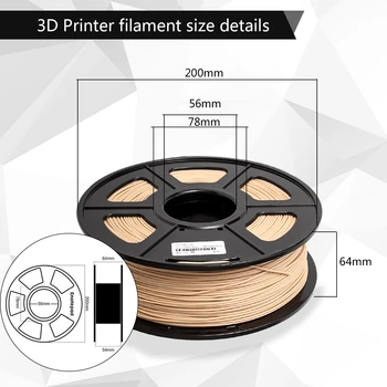 3d tiskalnik, ki z žarilno Lesnih vlaken PLA&lesa, 3d žarilno 1.75 mm 1 kg/2.2 kg lesa fialment z 18%lesnih vlaken & 82%PLA ni mehurček