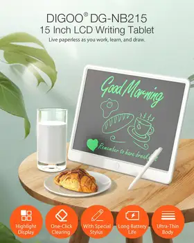 DIGOO GD-NB215 15-palčni LCD Pisni obliki Tablet Veliko Označite Prikaz Ultra Tanka Digitalna Risalno Desko za Otroke Poslovnih Tablo