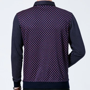 2020 Debele Argyle Majica Polo Moški Oblačila Ulične Mode Majice Z Dolgimi Rokavi Polos Mens Ponaredek Dveh Kosov Jersey Poloshirt 2022