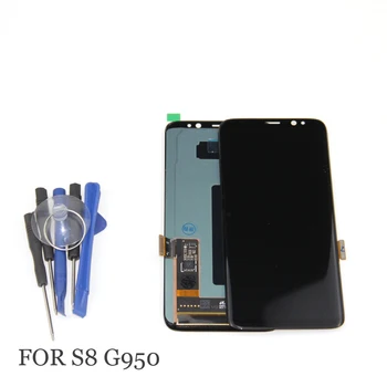 Za Samsung S8 LCD z Okvirjem za SAMSUNG Galaxy S8 Plus LCD G955 S8 G950 G950F Zaslon lcd, Zaslon na Dotik, Računalnike Testirani