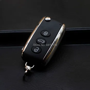 3 Gumb Flip Zložljiva Daljinski Ključ Lupini Za Bentley Mulsanne Hurtling GT Auto Avto Ključ Primeru Zajema Zamenjavo Z Logotipom