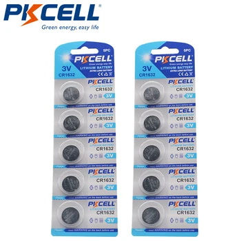 10Pcs*2Card PKCELL CR1632 1632 DL1632 3V Lithium Baterije Celice Gumb Kovanec Baterije