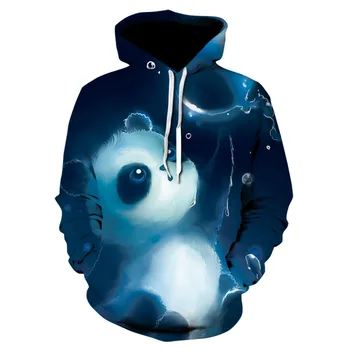 Panda tiskanja Moških 3d pulover s kapuco znamke majica Fant suknjič premium puloverju modi šport obleko Živali Ulične Iz j