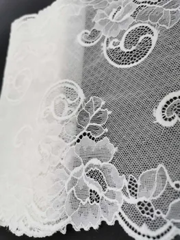 2Yard-4Yard21CM bele čipke elastična ročno zašiti cvet elastični čipke dekorativne tkanine, pletene materiala DIY oblačila