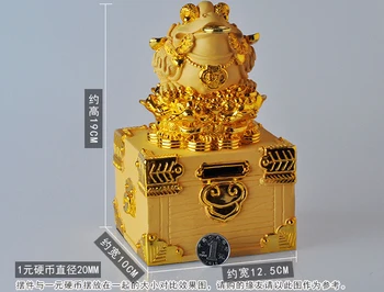 DOBRO Azija HOME office trgovina podjetja business Blaginjo srečno zlata, zlato plating Fortune JIN CHAN FENG SHUI talisman kip