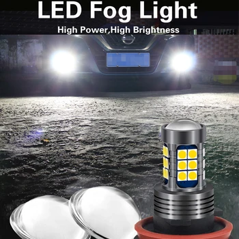 2pcs Auto LED Luči za Meglo Avto Žarnice H8 H10 H11 H16 9006 HB4 PSX24W HB3 P13W Za mazda 3 6 gg gh cx-5 rx8 cx 7 CX5 323 2 5 8 axela